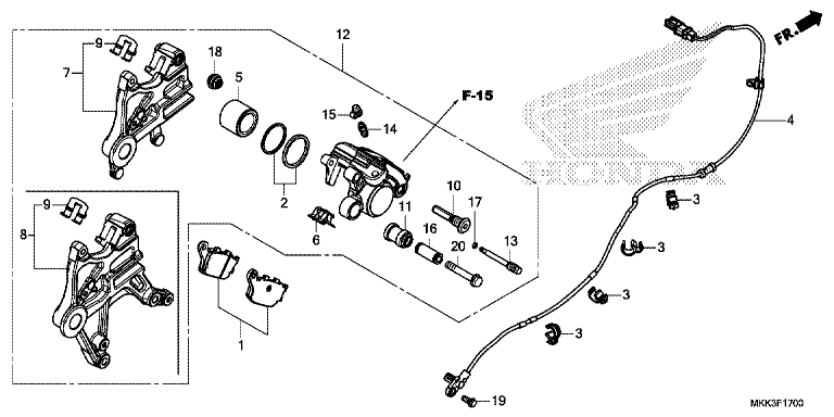 REAR BRAKE CALIPER