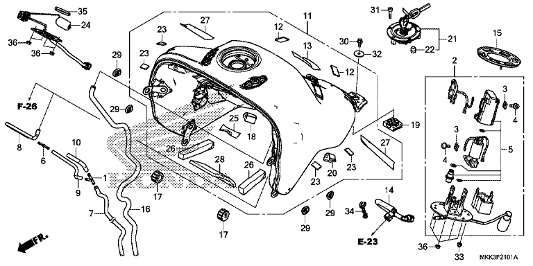 FUEL TANK/FUEL PUMP (CRF1000A2/AL2/D2/DL2)