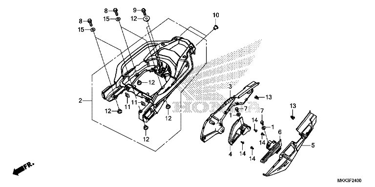SIDE COVER/REAR CARRIER (CRF1000A/AL/D/DL)