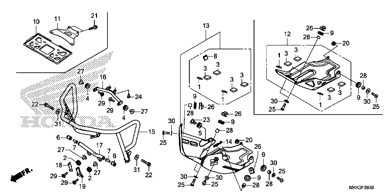 FRONT SIDE PIPE/SKID PLATE