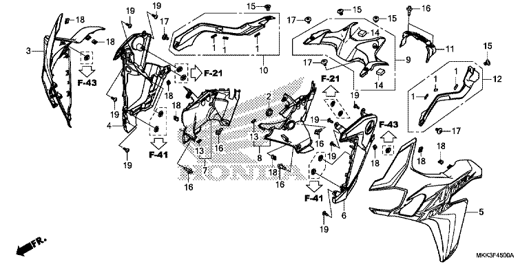 MIDDLE COWL (CRF1000A/AL/D/DL)