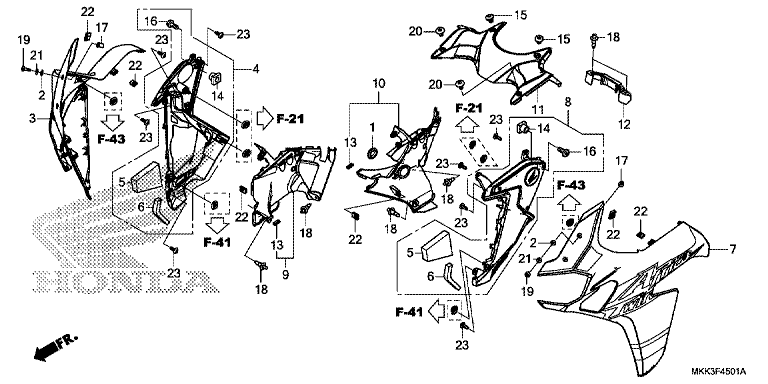 MIDDLE COWL (CRF1000A2/AL2/D2/DL2)