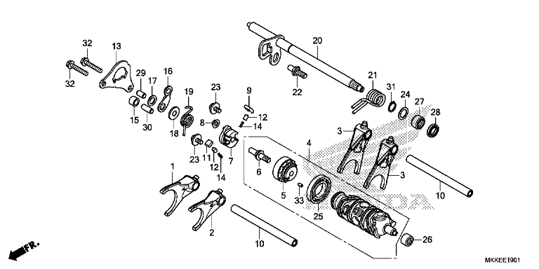 GEARSHIFT DRUM (CRF1000D/D2/DL/DL2)