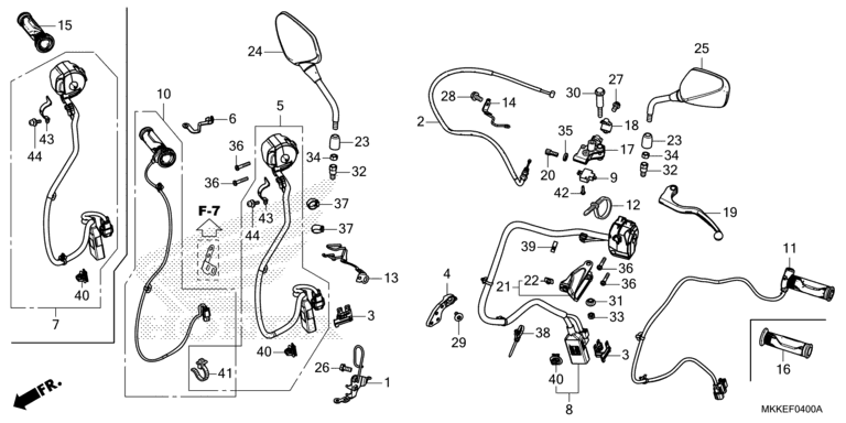 HANDLE LEVER/SWITCH/CABLE (CRF1000A/A2/AL/AL2)