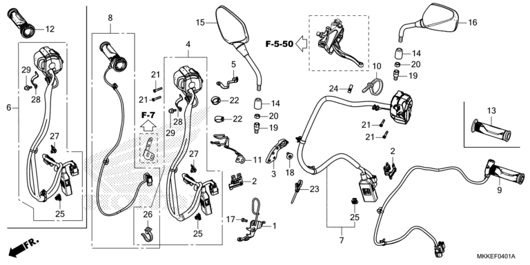 SWITCH/CABLE (CRF1000D/D2/DL/DL2)