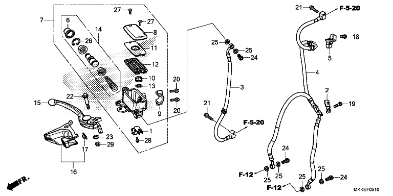 FR. BRAKE MASTER CYLINDER