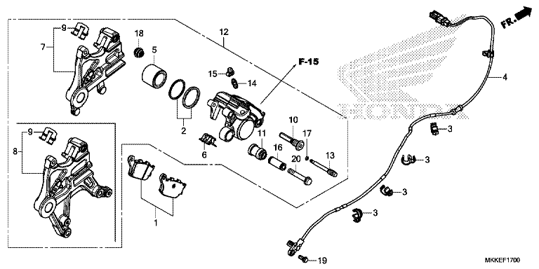 REAR BRAKE CALIPER