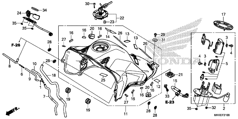 FUEL TANK/FUEL PUMP (CRF1000A/AL/D/DL)