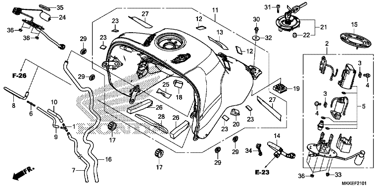 FUEL TANK/FUEL PUMP (CRF1000A2/AL2/D2/DL2)