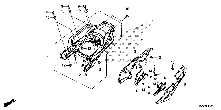 SIDE COVER/REAR CARRIER (CRF1000A/AL/D/DL)