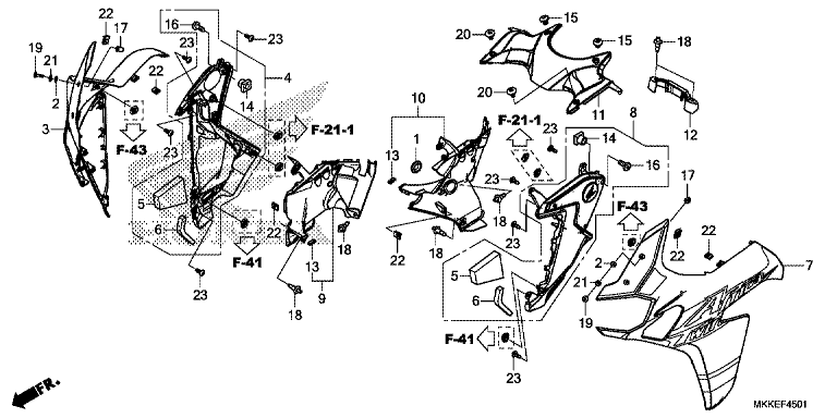 MIDDLE COWL (CRF1000A2/AL2/D2/DL2)