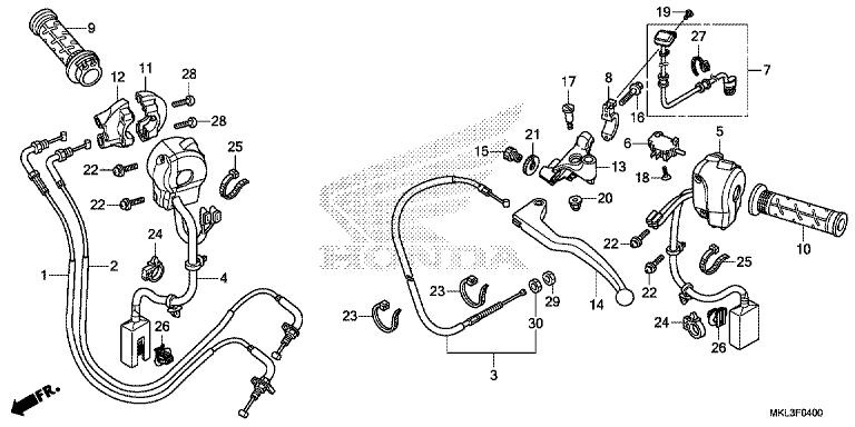 HANDLE LEVER/SWITCH/CABLE (NC750XA)