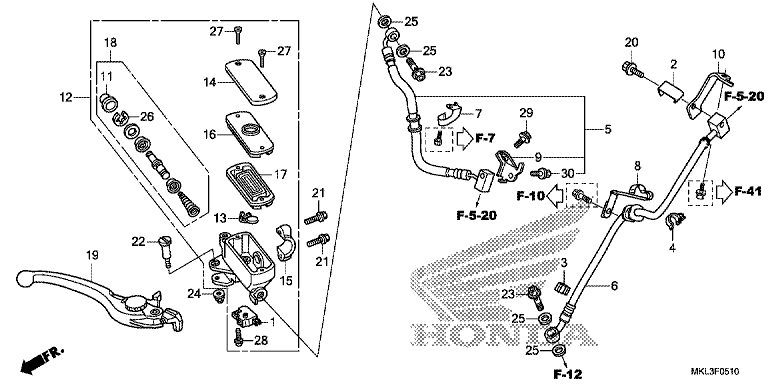 FRONT BRAKE MASTER CYLINDER