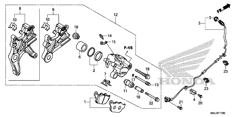 REAR BRAKE CALIPER