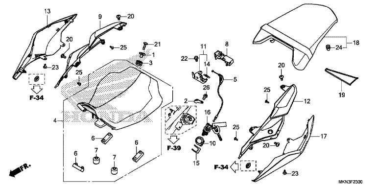 SEAT/REAR COWL