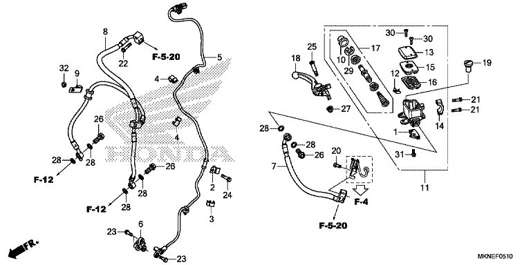 FRONT BRAKE MASTER CYLINDER