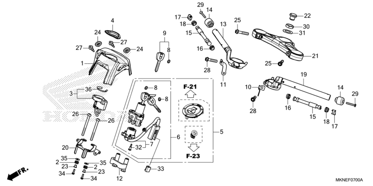 HANDLE BAR/TOP BRIDGE