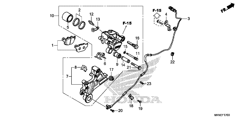 REAR BRAKE CALIPER