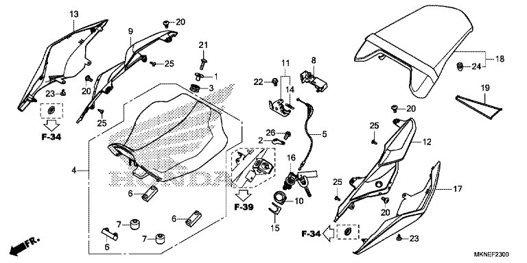 SEAT/REAR COWL