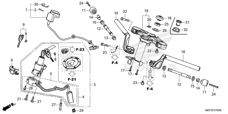 HANDLE BAR/TOP BRIDGE