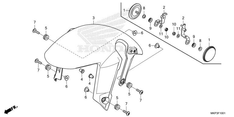 FRONT FENDER (CBR500RAN/P)