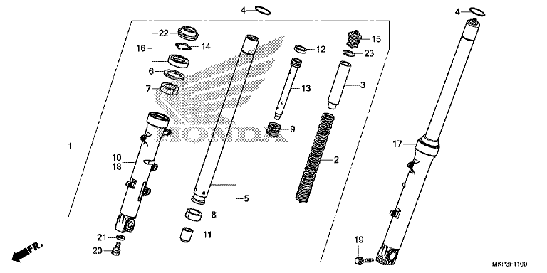 FRONT FORK (CBR500RK,CBR500RAK/L/M)