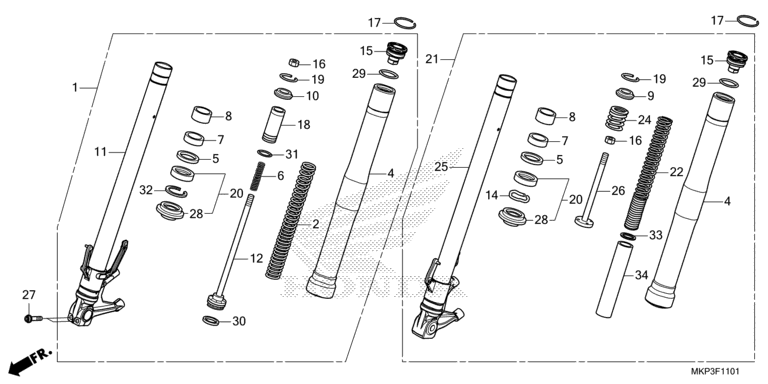 FRONT FORK (CBR500RAN/P)