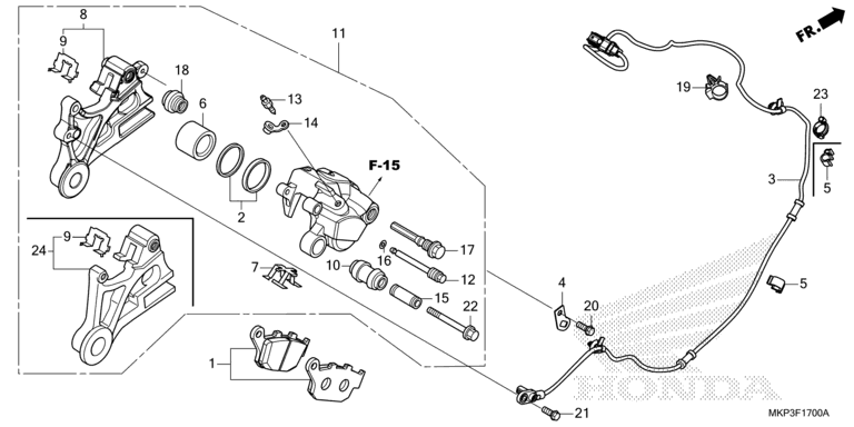 REAR BRAKE CALIPER