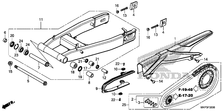 SWINGARM (CBR500RK,CBR500RAK/L/M)
