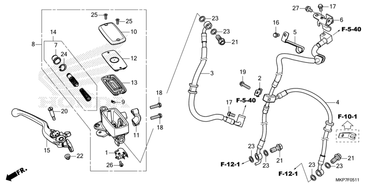 FRONT BRAKE MASTER CYLINDER (CB400XAN,CB500XAN/P)