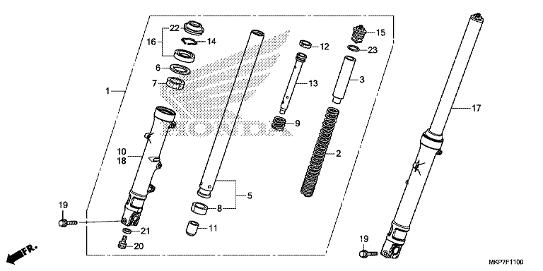 FRONT FORK (CB400XAK,CB500X,CB500XAK/L/M)