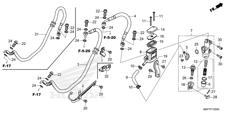 REAR BRAKE MASTER CYLINDER