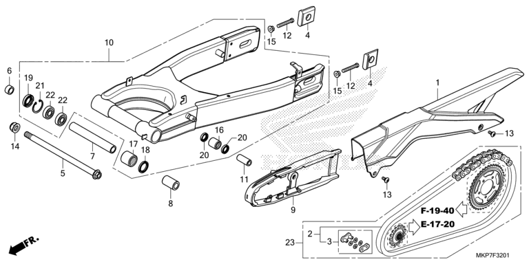 SWINGARM (CB400XAN,CB500XAN/P)