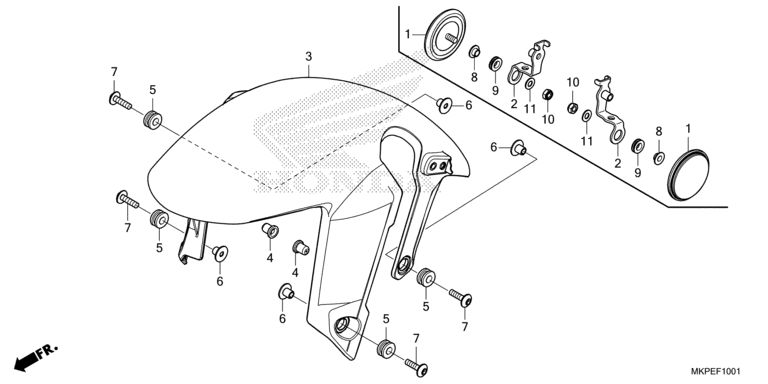 FRONT FENDER (CB500FAN/P)