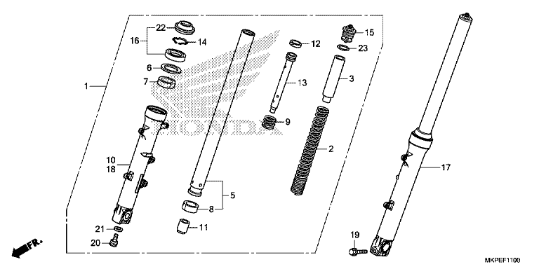 FRONT FORK (CB500FK,CB500FAK/L/M)