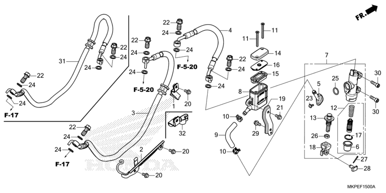 REAR BRAKE MASTER CYLINDER