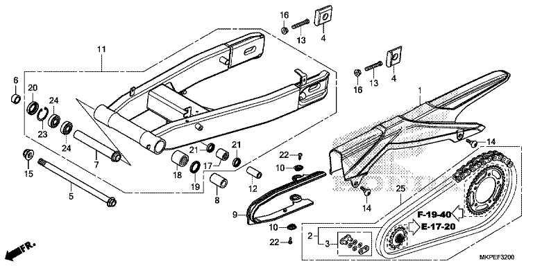 SWINGARM (CB500FK,CB500FAK/L/M)