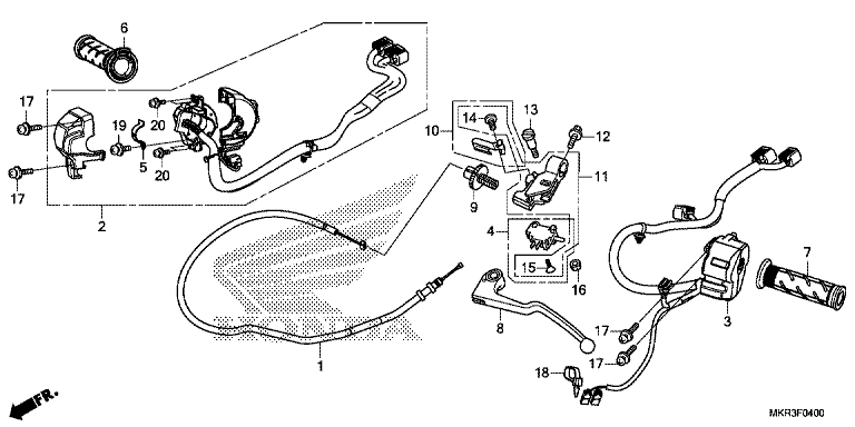 HANDLE LEVER/SWITCH/CABLE