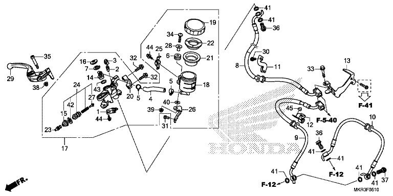 FRONT BRAKE MASTER CYLINDER (CBR1000ST)