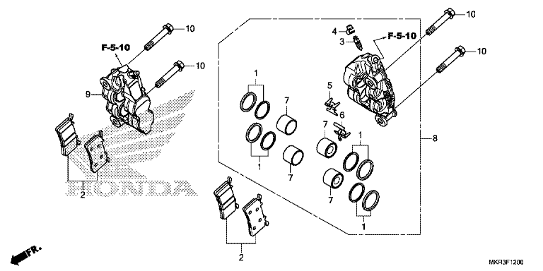 FRONT BRAKE CALIPER (CBR1000ST)