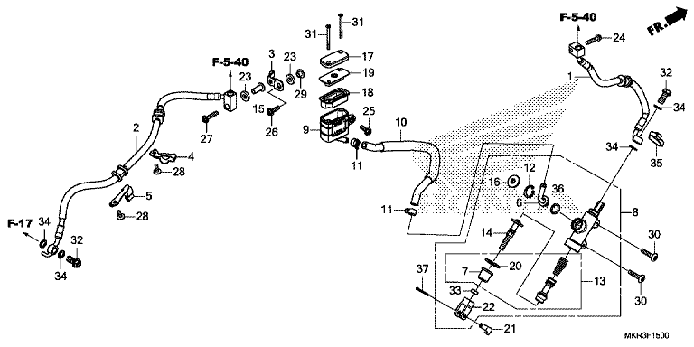 REAR BRAKE MASTER CYLINDER