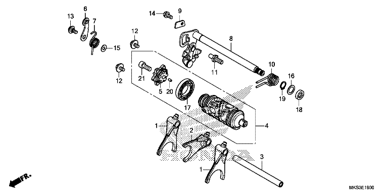 GEARSHIFT DRUM (CRF1100A/A2/A4/AL/AL2/AL4)