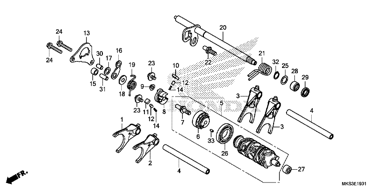 GEARSHIFT DRUM (CRF1100D/D2/D4/DL/DL2/DL4)