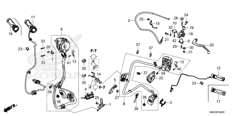 HANDLE LEVER/SWITCH/CABLE (MT)