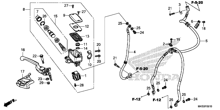 FRONT BRAKE MASTER CYLINDER