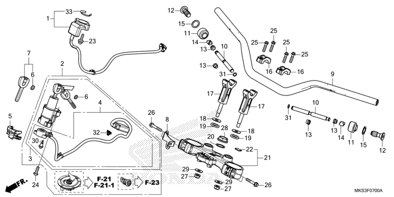 HANDLE BAR/TOP BRIDGE