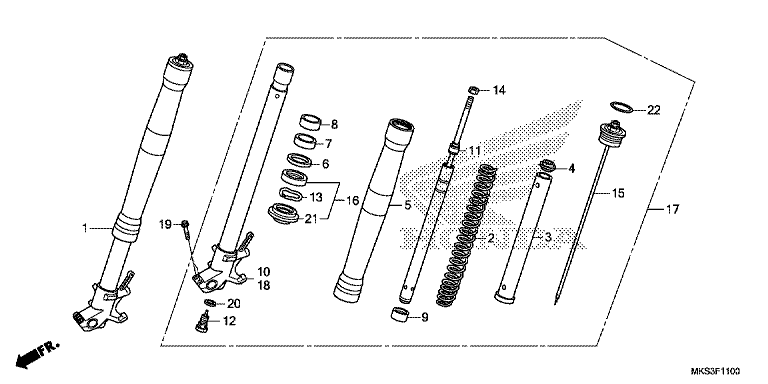 FRONT FORK (CRF1100A/A2/AL/AL2/D/D2/DL/DL2)