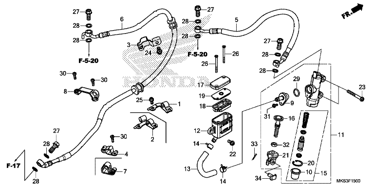 REAR BRAKE MASTER CYLINDER