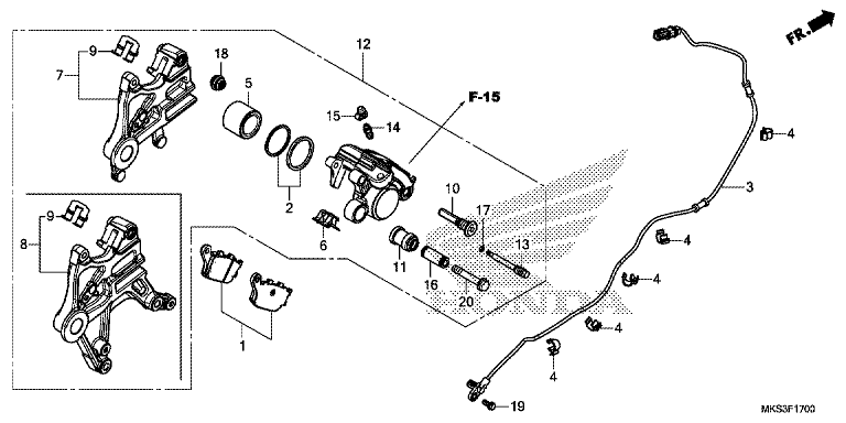 REAR BRAKE CALIPER