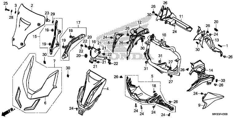 FRONT COVER (CRF1100A/AL/D/DL)